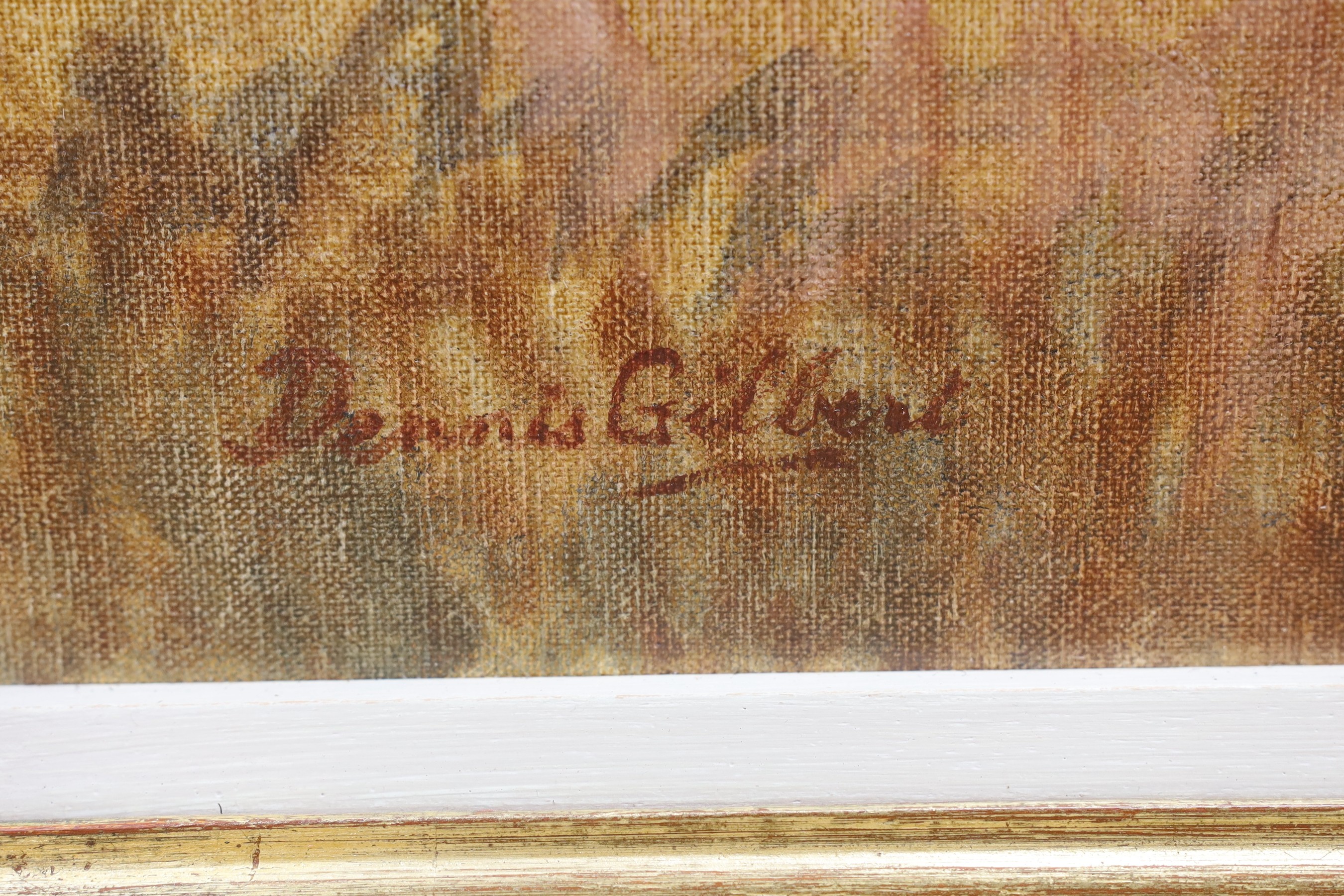 Dennis Gilbert (b.1922), oil on canvas, study of reclining nude, signed, 40 x 60cm